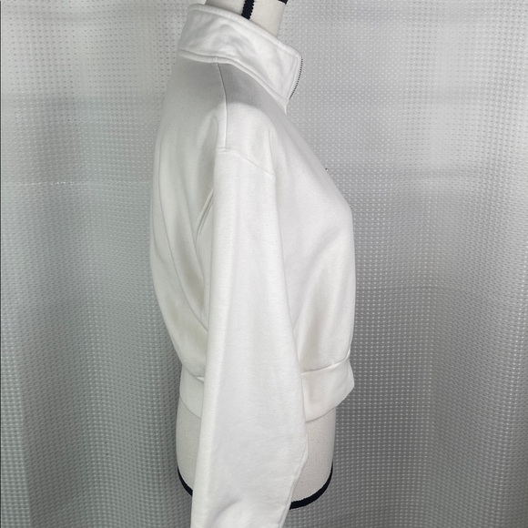 Tna Cozy AF Cropped Fleece Sweatshirt 1/4 Zip White Activewear Athleisure Sz M - Picture 8 of 14